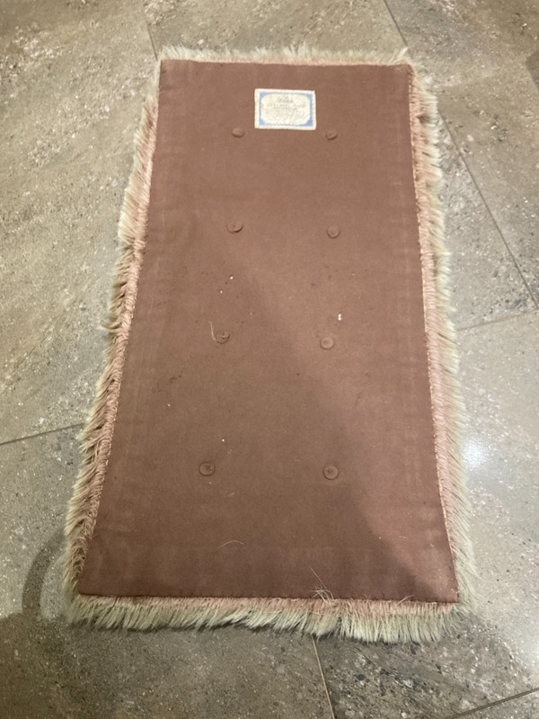Vintage Shag Rug Field's Skelmet Pure Mohair Long Pile 70's Good 48 x 24" gallery