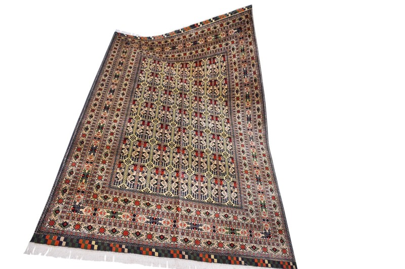 6x9ft Handmade Silver like Color Afghan Rug, Turkish Style, Wool, R118 gallery