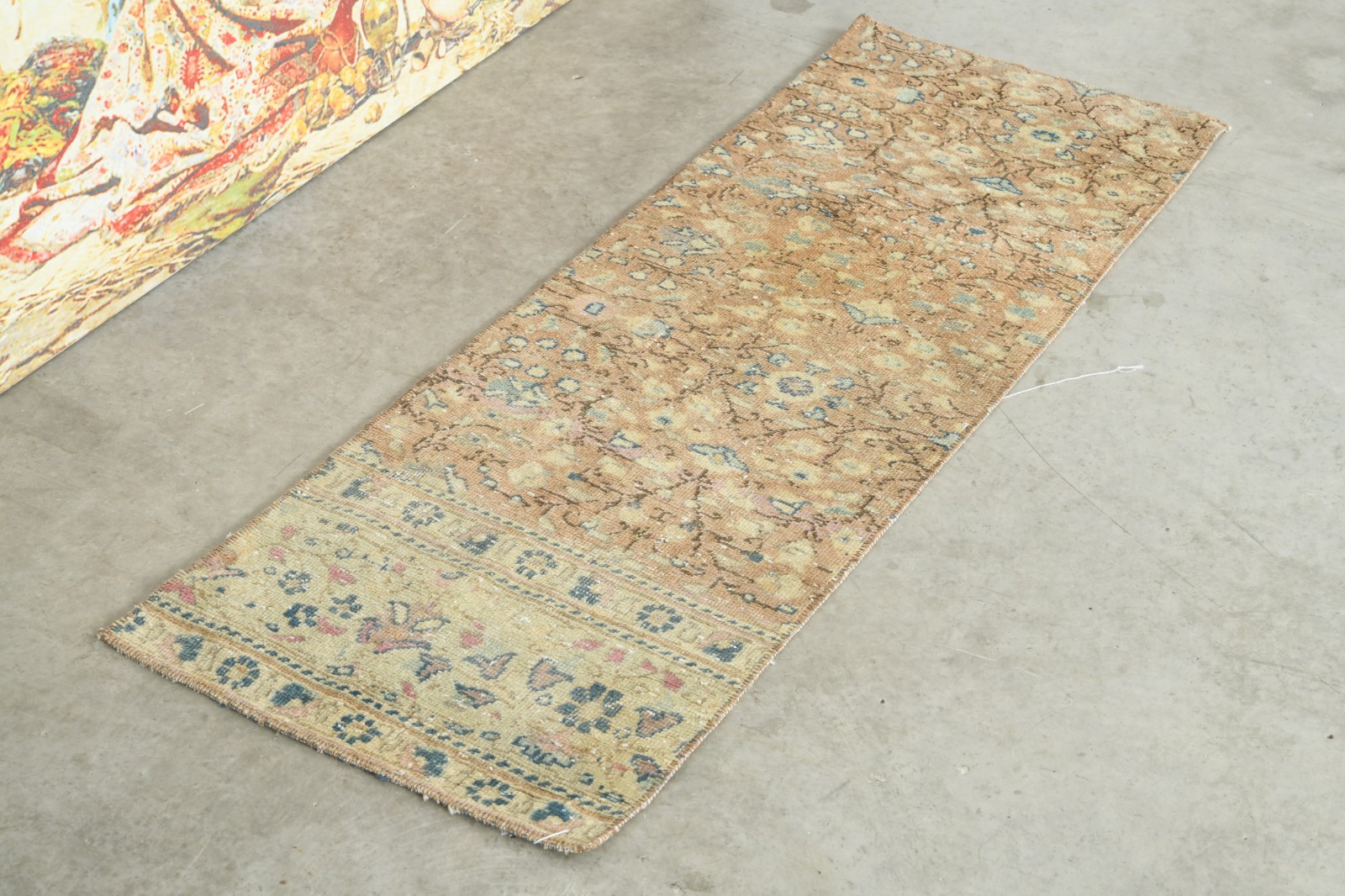 1x4 Turkish Door Mat Rug Hand-Knotted Vintage Mini Rugs Square Small Carpet,561 gallery