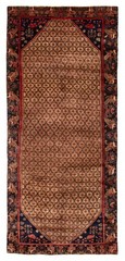 Vintage Hand-knotted Runner Rug 3’5″ x 10’0″ Traditional Oriental Wool Carpet