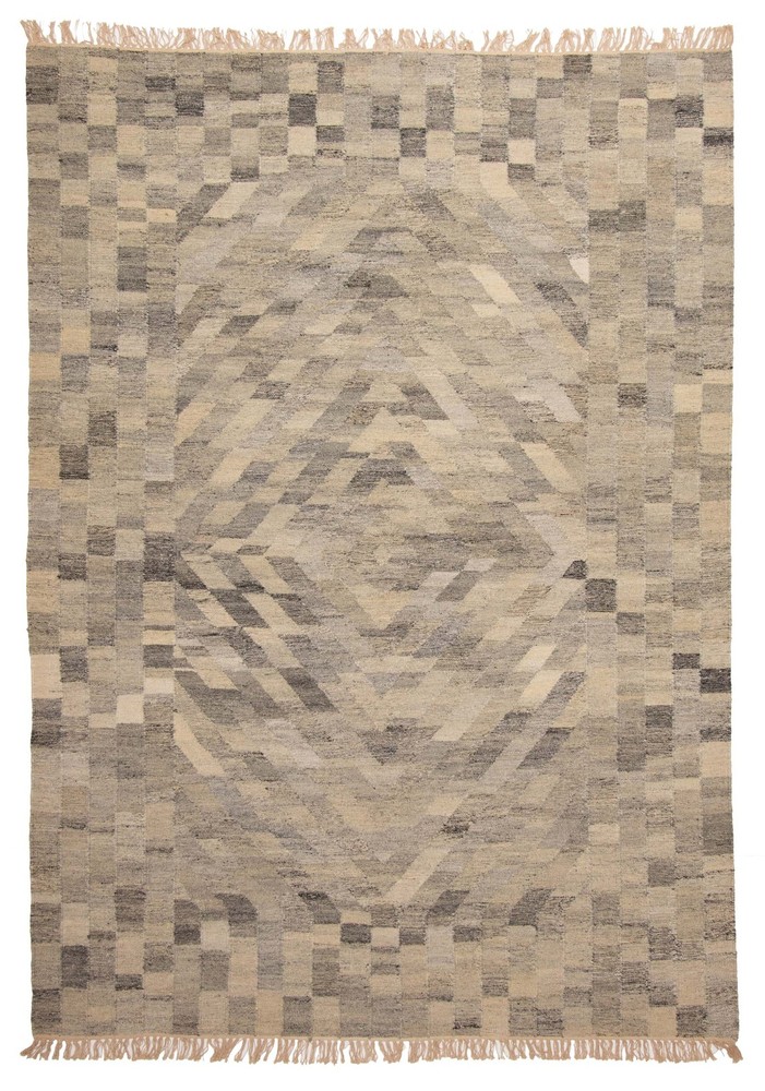 Vintage Hand Woven Area Rug 5'6" x 7'10" Traditional Wool Oriental Carpet