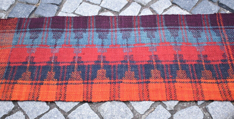 Vintage Kurdish Herki Runner Kilim 17'' x 68'' Anatolian Mini Hallway Kilim Rug gallery