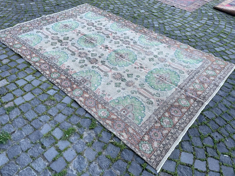 Bohemian Large Rug, Turkish Vintage Rug, Handmade Wool Rug, 6,5 x 10, ft gallery