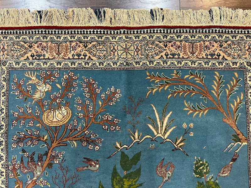 Very Fine Authentic Pictorial Rug 5x7 Handmade Vintage Wall Hanging Wool Carpet gallery