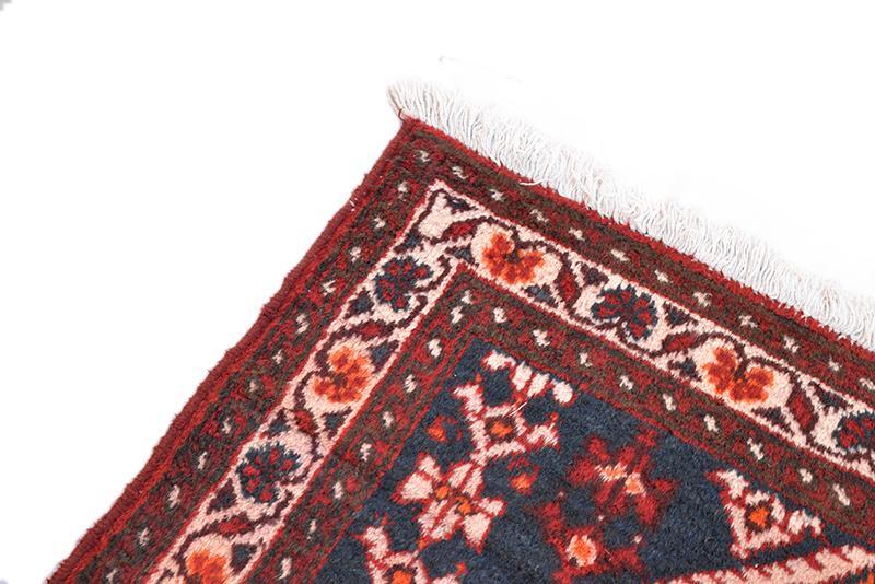 Diamond Medallion Tribal Afghan 4' 3" x 6' 5" Red Hand Knotted Area Rug gallery