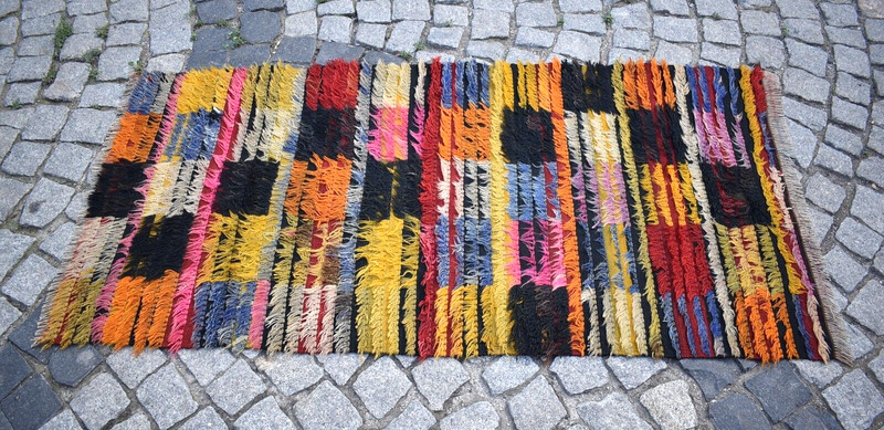unique! Turkish Tulu Rug 2'6'' x 5'3'' ft Anatolian Primitive long Pile Tulu Rug gallery
