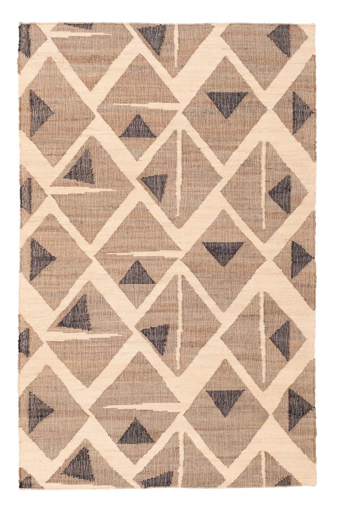 Vintage Hand Woven Area Rug 5'1" x 8'0" Traditional Jute Oriental Carpet