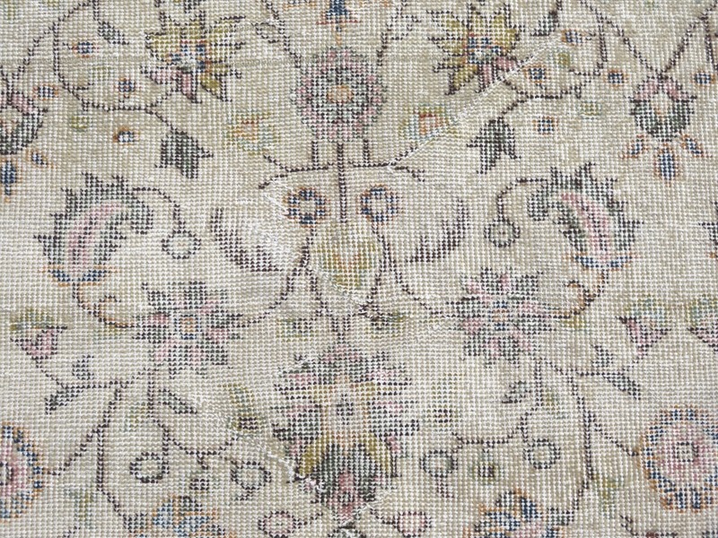 Vintage Anatolia Carpet, Distressed Rugs Floral Modern Wool Rug Handmade 43"x76" gallery