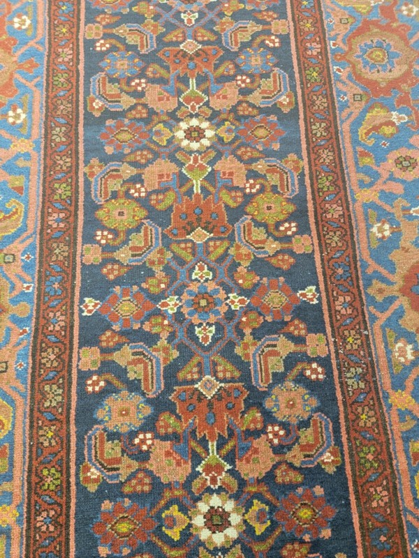 Antique Oriental Hand-Knotted Wool Runner Collectible Malayer Rust 3'3" x 16'2" gallery