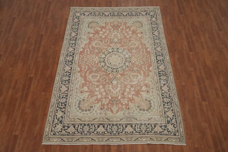 Vegetable Dye Muted Rust Wool Hand-knotted Living Room Area Rug 7x10 Carpet gallery