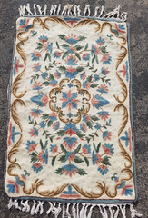 Vintage Hand Woven Traditional Kashmiri Multicolor Kilim Rug Carpet 86×57 cm