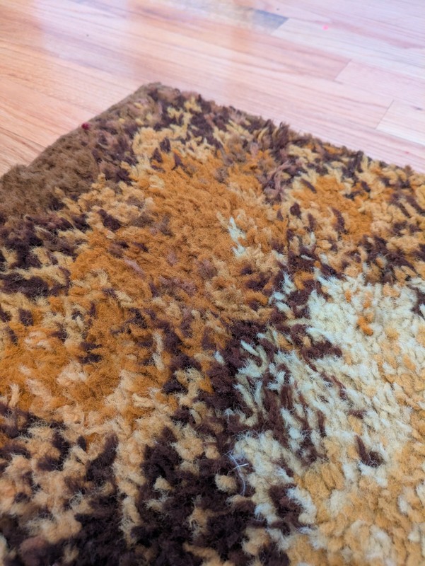 Vintage Scandinvian Mid Century Danish Rya Rug Polish Rug Shaggy Rug 5'x3' gallery