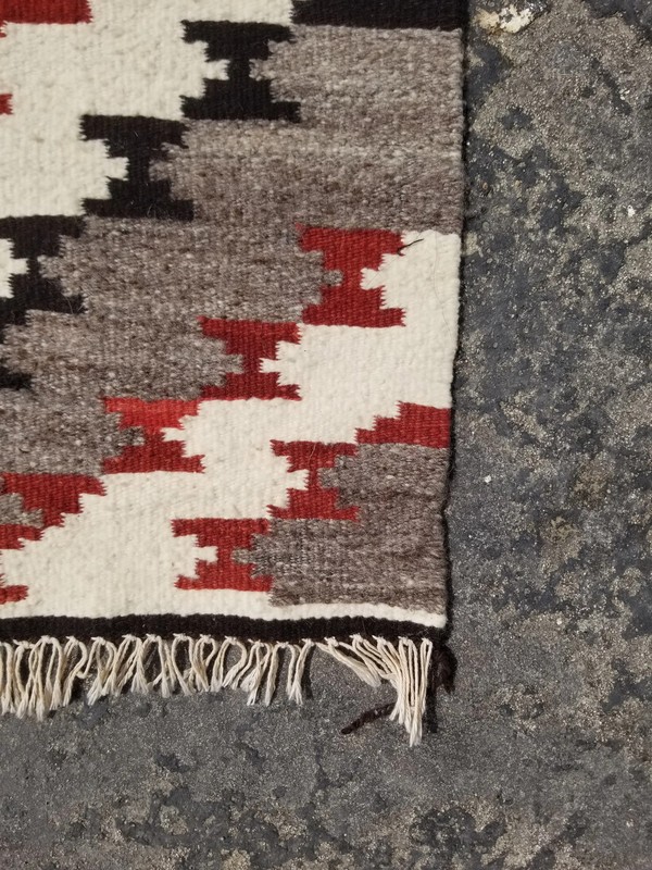 Vintage Handwoven Native American Navajo Wool Multicolor Kilim 2.9x1.4 ft gallery