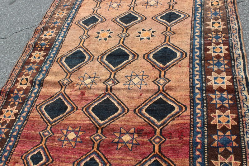 Terra Cotta Geometric Tribal Turkish 4' 11" x 7' 7" Brown Hand Knotted Area Rug gallery