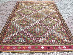 Vintage Turkish Nomads Rug, Wool Kilim, Teppich 76″X106″ Area Rugs, Kelim Carpet