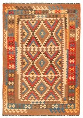 Vintage 4’11” x 6’10” Traditional Wool Hand Woven Oriental Area Rug