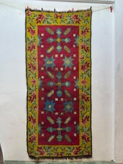 Antique Hand Knotted Rare Authentic Collectible European Wool Rug Carpet