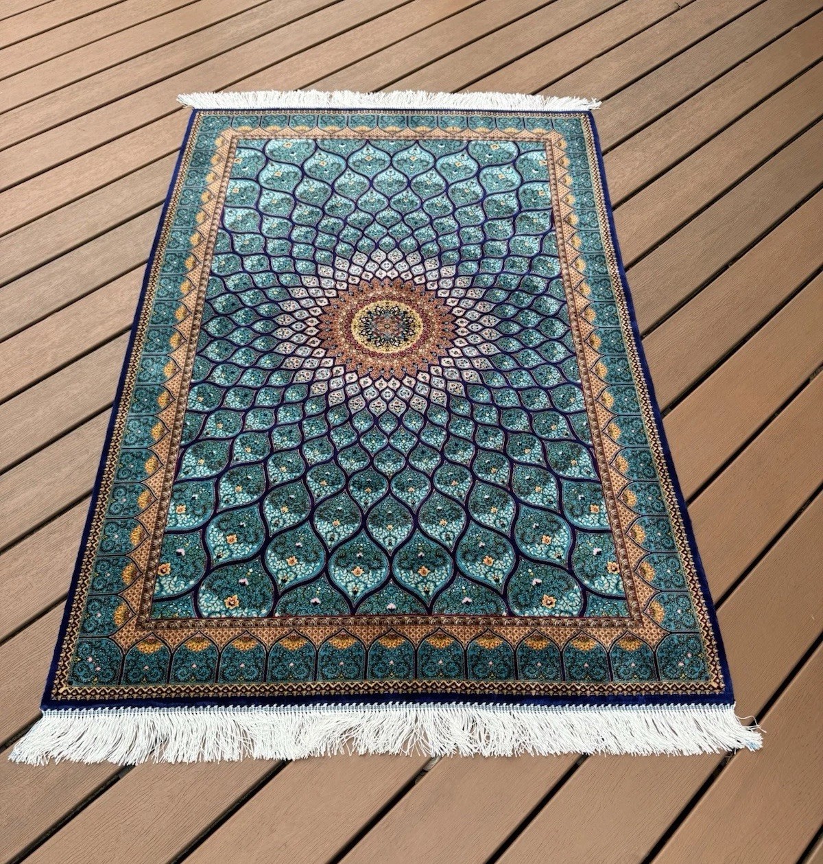 High Quality Silk Rug Wall Hanging Pictorial Persiann’ Silk Rug Carpet 3x5 Ft gallery