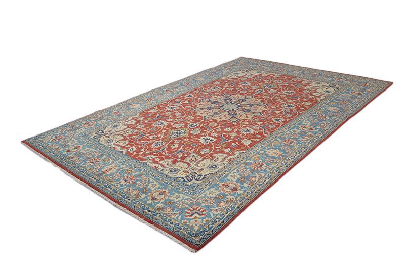 Medallion Fine Luxury Turkish 7' 1" x 11' 1" Red Hand Knotted Area rug gallery