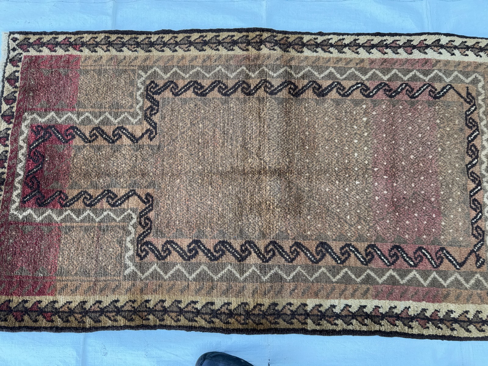 Antique Terracotta Traditional Muted Rug 3x5 Afghan Baluchi Nomadic Faded Carpet gallery