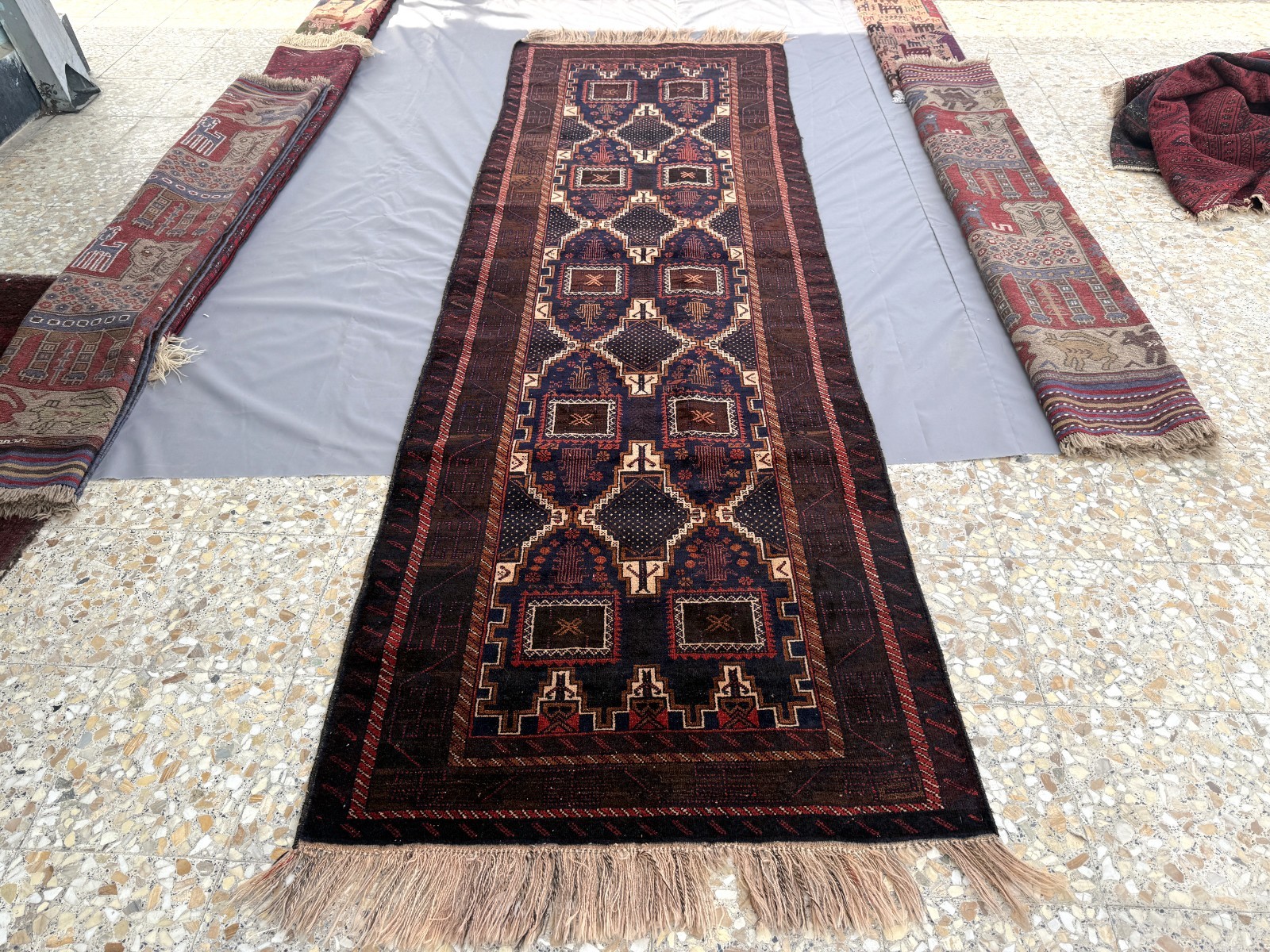 Antique Afghan Baluchi Runner Rug 3x10 Hand Knotted Wool Persian Style Hallway gallery