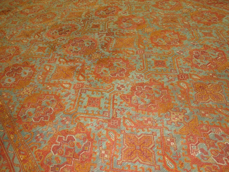 Antique Decorative Turkish Oushak Ushak Rug Palace Size 15'5''x23' gallery
