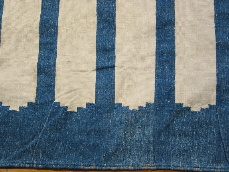 11X22 Vintage Indian Dhurries Beige Wool Area Rug 1930 gallery