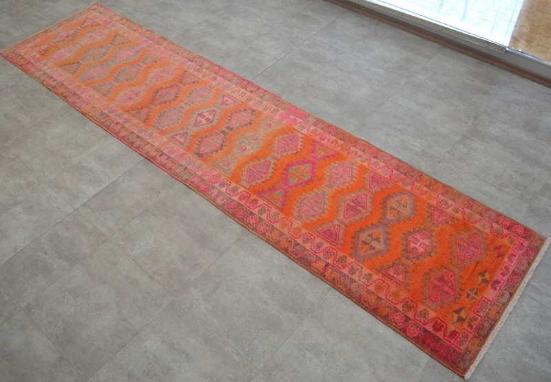 34″ x 144″ Brilliant Kurdish Herki Full Tribal Runner Rug Kitchen Rug 2′10″ x12′ gallery