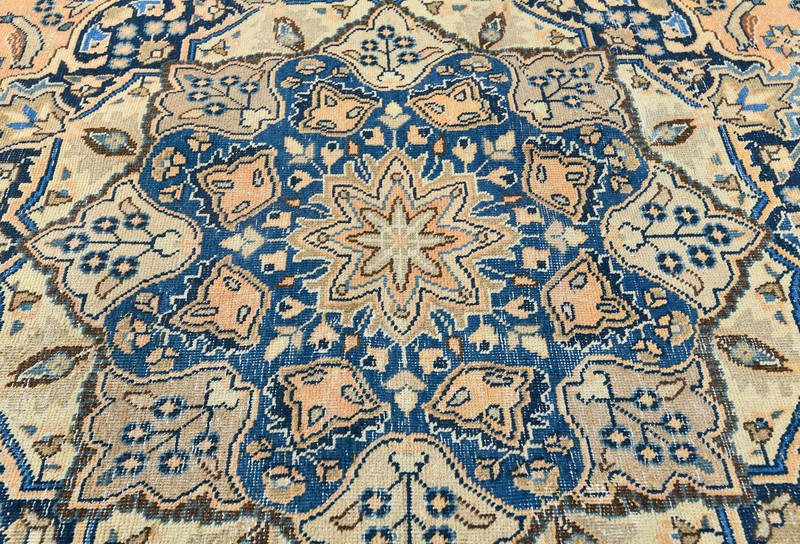 Handmade Semi-Antique Oriental Rug Muted Color Distressed Style Carpet 9X12 ft gallery