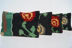 FLAT WOVEN PILLOW COVERS RECTANGLE WOOL 30+ WOOL YUGOSLAVIAN AREA RUGS 20″X14″