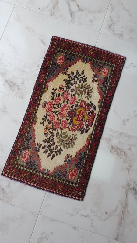 Antique Prayer Rug Caucasıan Royals Rug 2x3 P ersian Rug Oryantal Rug Hand RUG gallery