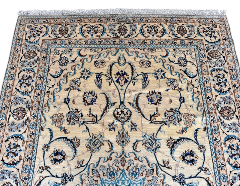 SILK & WOOL SUPER FINE NAEIN CARPET HAND MADE EASTERN RUG 10'3" x 6'8" CLEANED gallery