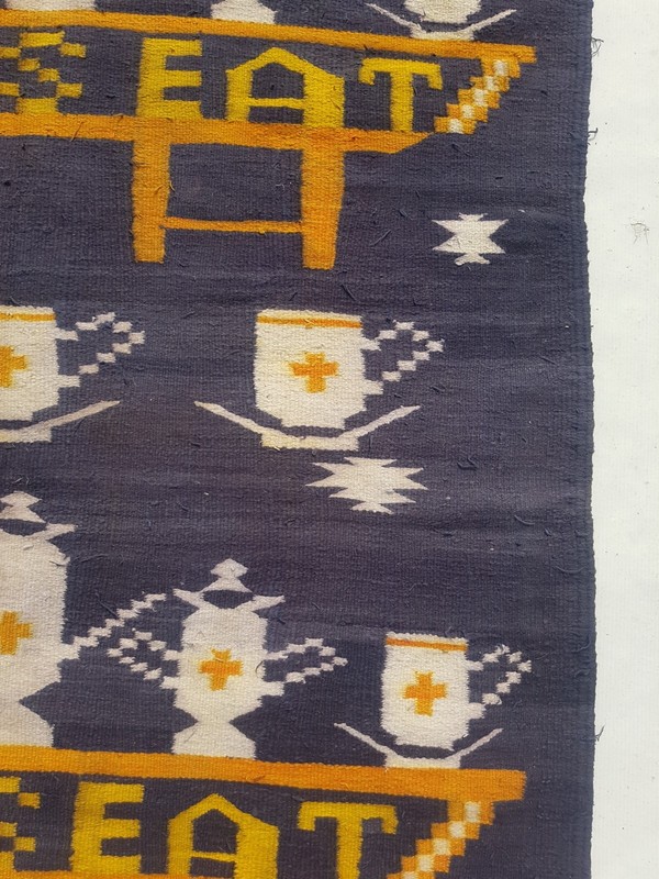 Vintage Traditional Handcrafted Turkish Kilim Rug for Home Décor 196x106 cm gallery