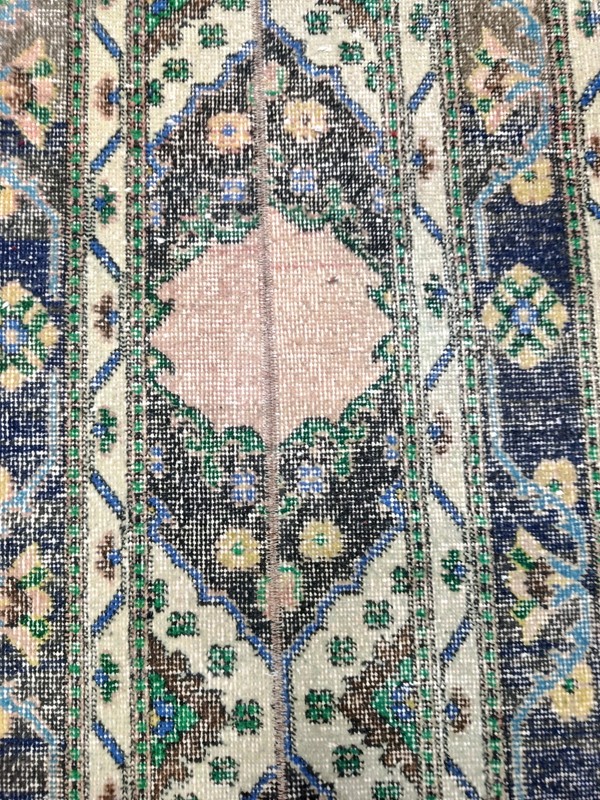 Multicolor Antique Handmade Runner, 2.4x12.9ft, Vintage Patchwork Entryway Rug, gallery