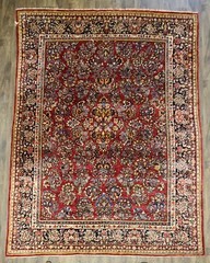 Circa 1920 ANTIQUE allover saruke ESTATE SALE RUG size 9×12 one of it’s kind