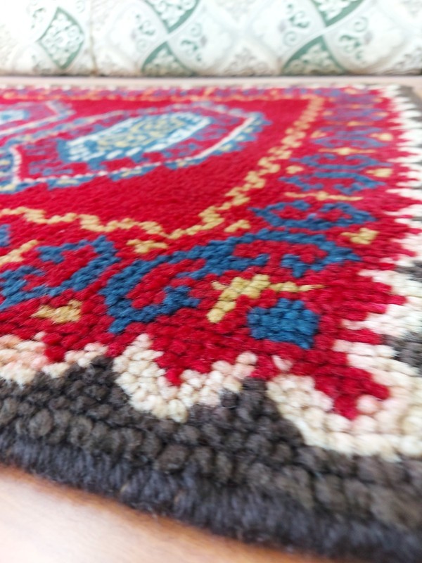 Antique red drgon Tibetan Monastery Rug Handmade 1850 Runner Rug Uniques Rug gallery