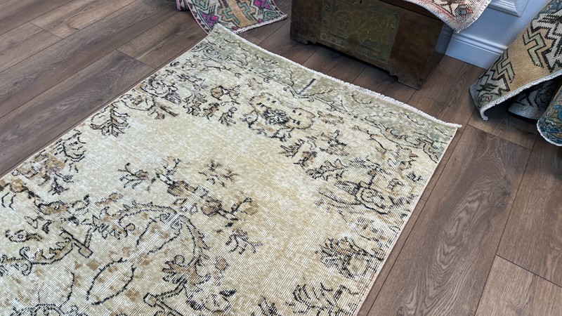 Hallway Rug, Soft Colors Carpet, 3.8 x 9.2 ft, Wool Runner Rug, Woven Runner Rug gallery
