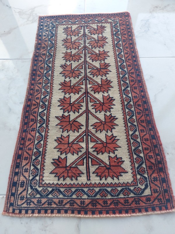 Antique Tree of Life Rug İncreadible Special Small Runner Rug Handmade Wool Rug gallery