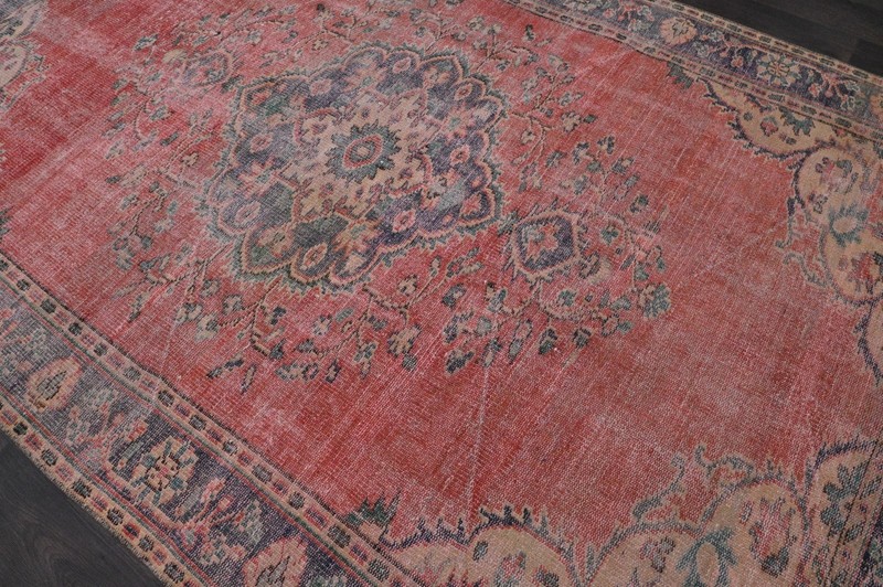 Oushak 6x9,Turkish Rug,vintage,anatolian,PINK,kilim,Bohemian,handmade,wool gallery