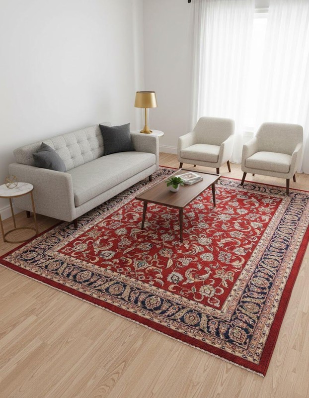 Red Floral Classic 8X10 Traditional Oriental Rug - Magic Rugs gallery
