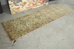 2×7 Turkish Wool Runner Rug Hand-Knotted Vintage Oushak Rug Decor Carpet,1154