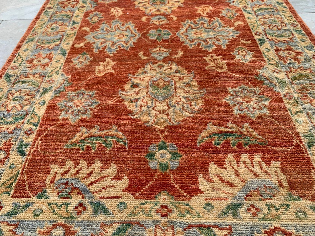 Modern Afghan Rug, Hand-Knotted Chobi Wool, Traditional Area Carpet (3x4 ft.) gallery