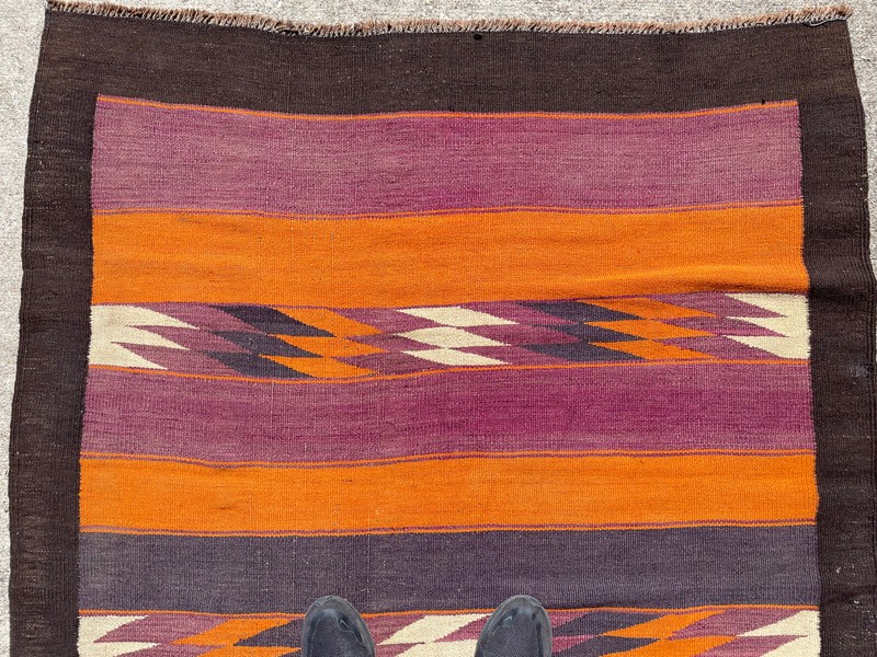 LONG WIDE HANDWOVEN COLORFUL RUNNER rug 5x12 Turkish kilim caucasian flatweave gallery