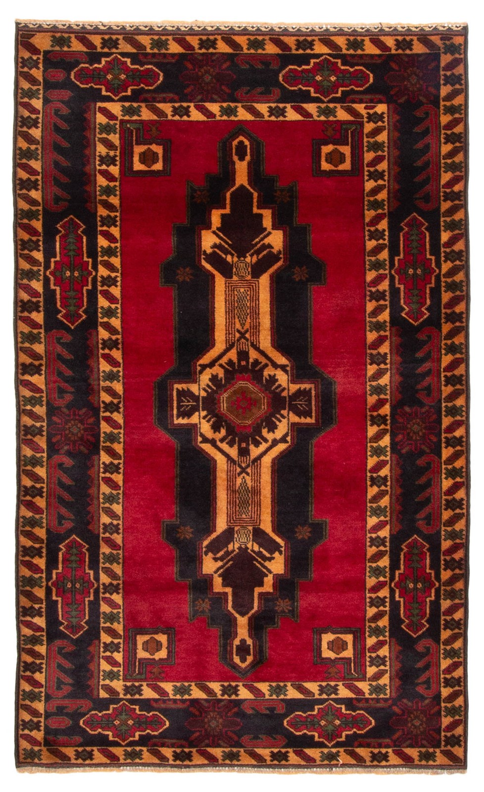 Traditional Vintage Hand-Knotted Area Rug 3'1" x 5'1" Oriental Wool Carpet gallery