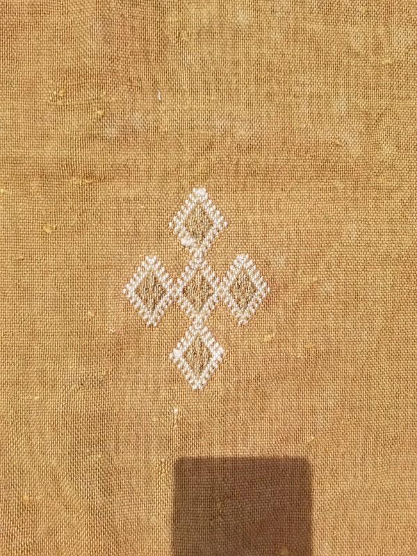 Distressed Vintage Traditional Handmade Moroccan Cactus Kilim 4.4x3.0ft gallery