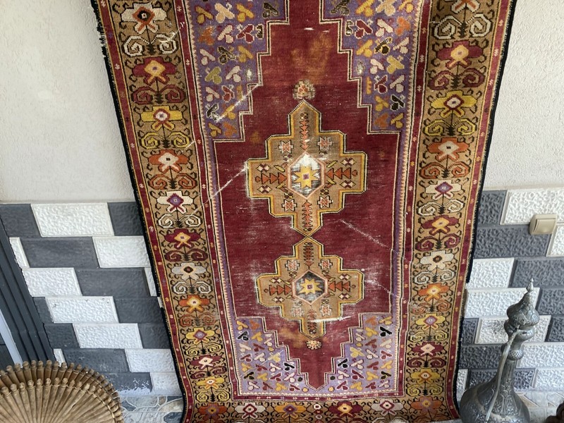 Vintage Turkish Oushak Rug | 4 x 6 ft | Farmhouse Handmade Floral Wool Area Rug gallery