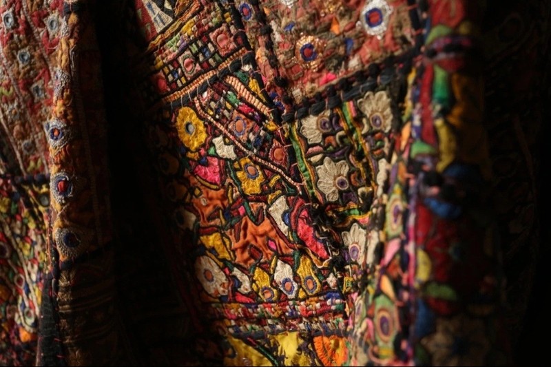 Gorgeous Mid 20th century Indian Banjara Rug/hanging gallery