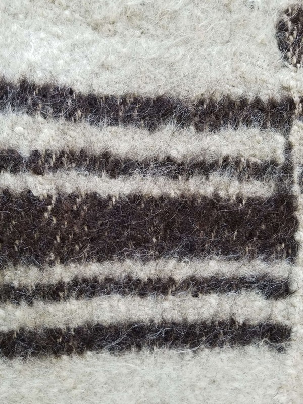 Fine Vintage Traditional Hand Made Oriental Wool Black White Kilim 256x148cms gallery