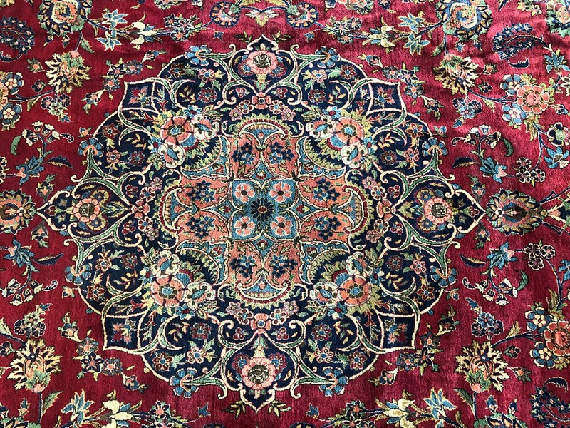 A Must See Antique 11' x 14' Genuine Keshan Rug gallery
