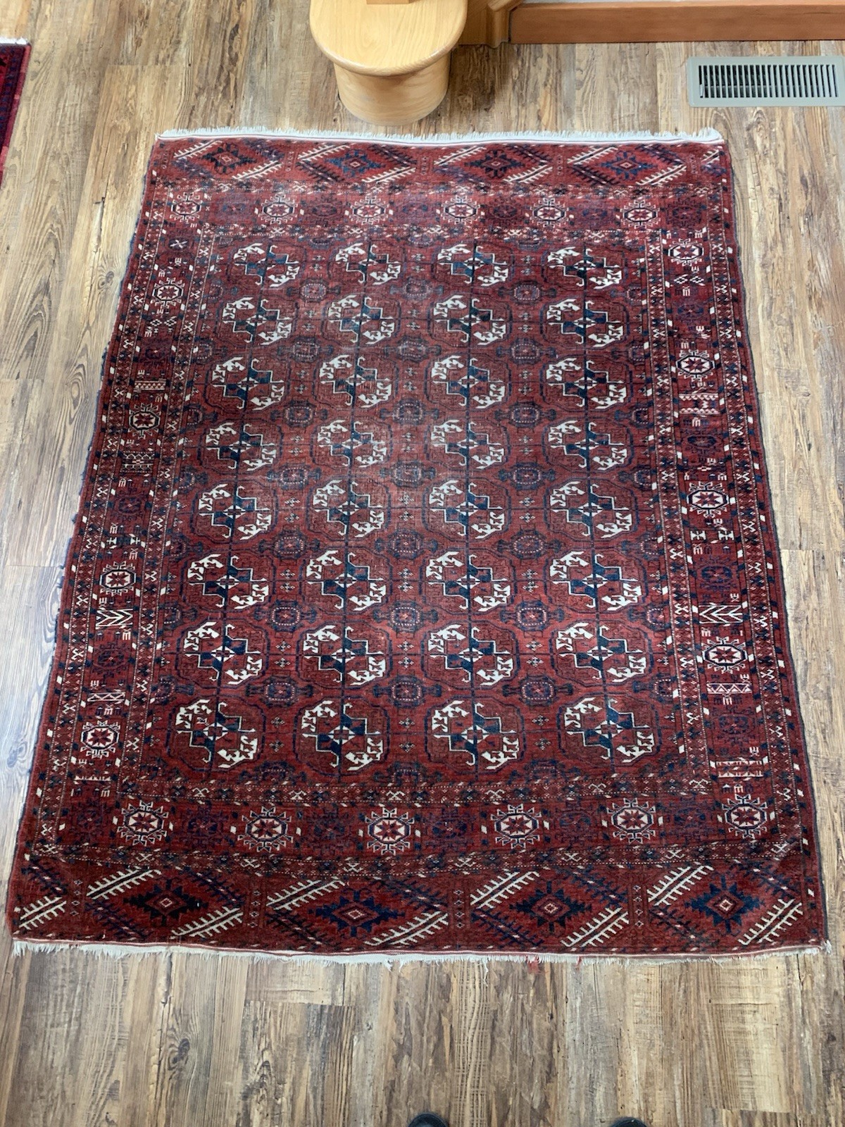 Antique Turkmen Tekke Tribe Afghanistan Tribal Rug Handmade Wool Great Condition gallery